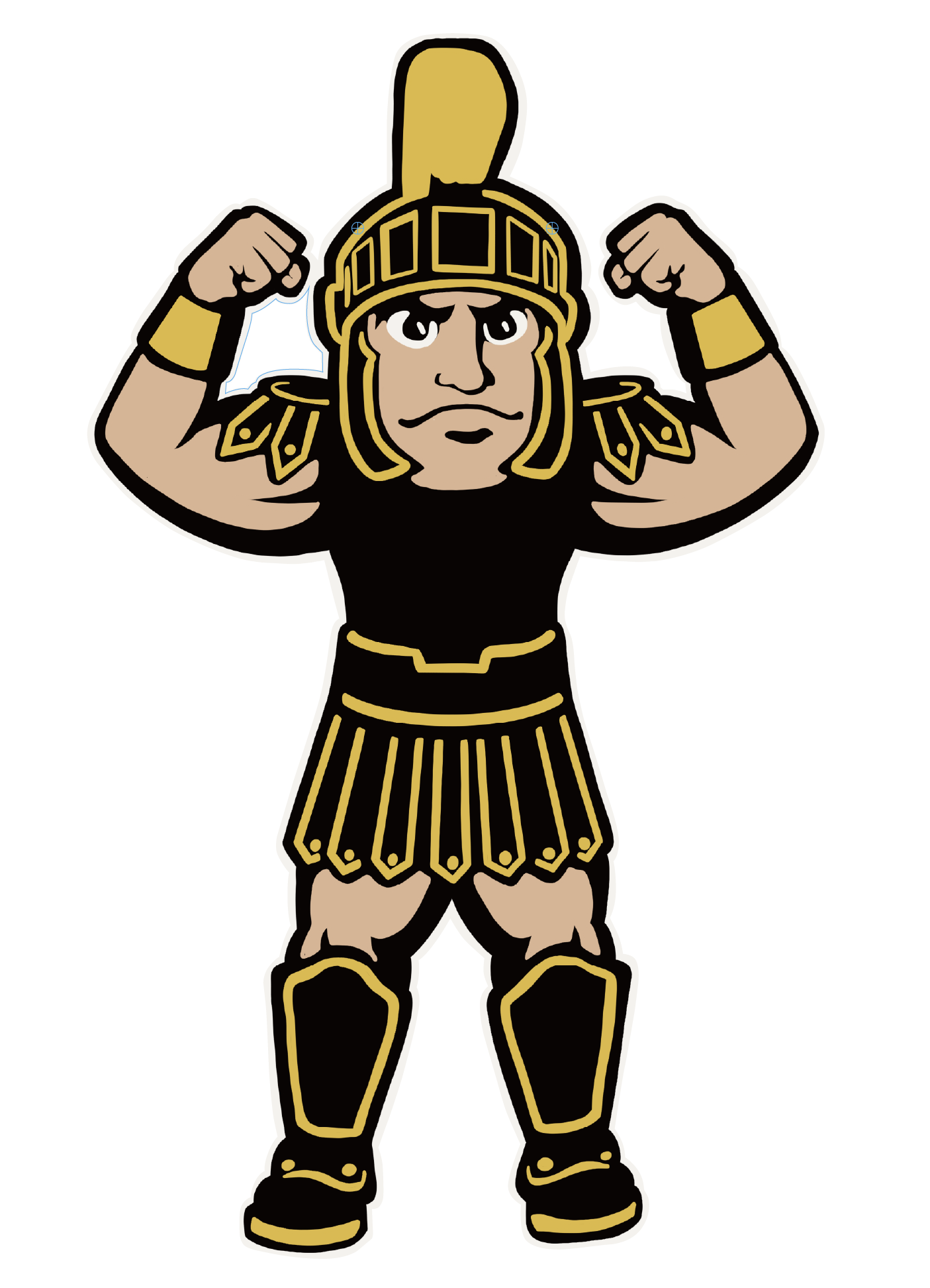 COTTON INK SHIRT CO TROJANS MAN WITH MUSCLES