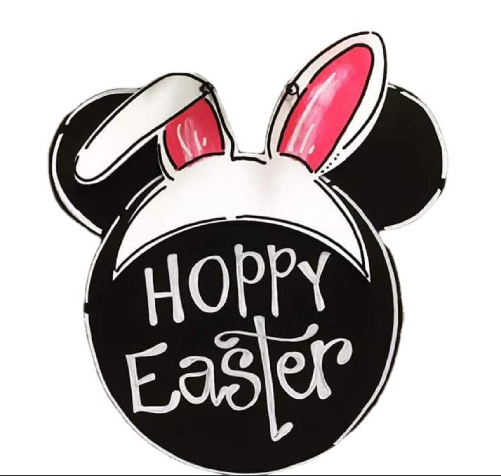 Basic Shape Rabbit Ears MDF Cutout Silhouette Style 1 - Unfinished For DIY