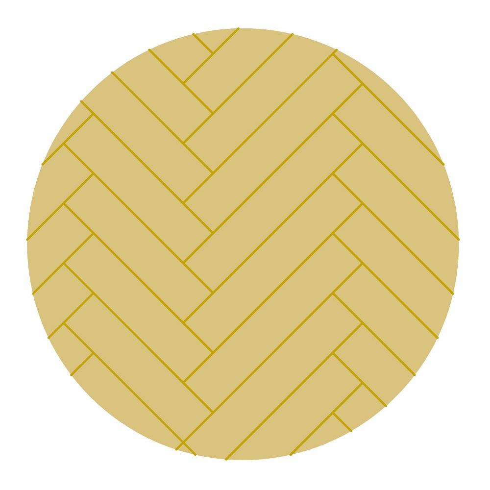 Basic Shape Round MDF Cutout Herringbone Weave Circle - Unfinished For DIY