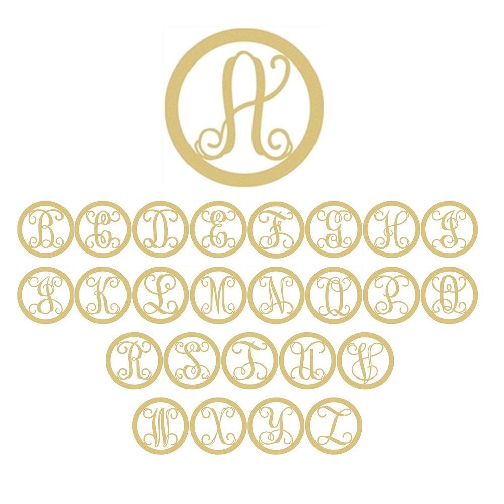Basic Shape Circle MDF Cutout Circle Monogram Alphabet Cutouts - Unfinished For DIY