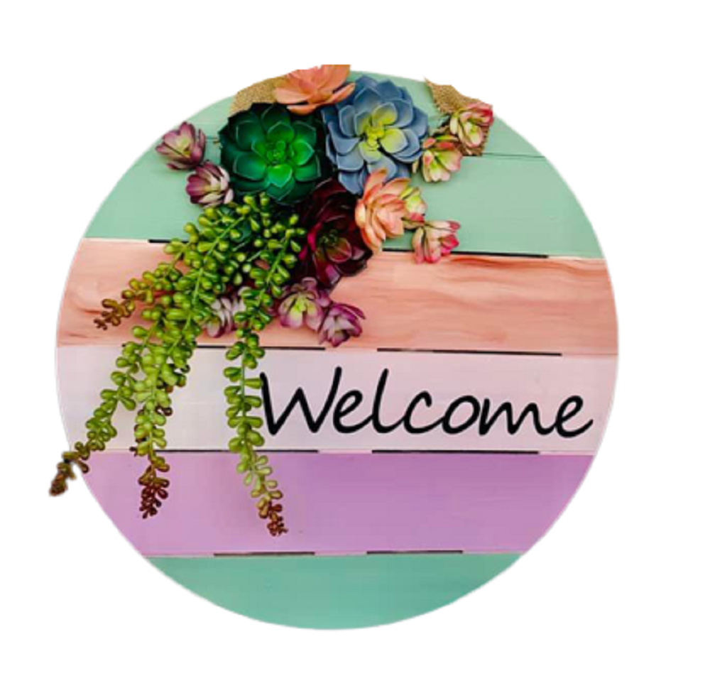 Basic Shape Circle Pallet MDF Cutout Slatted Pattern - Unfinished For DIY