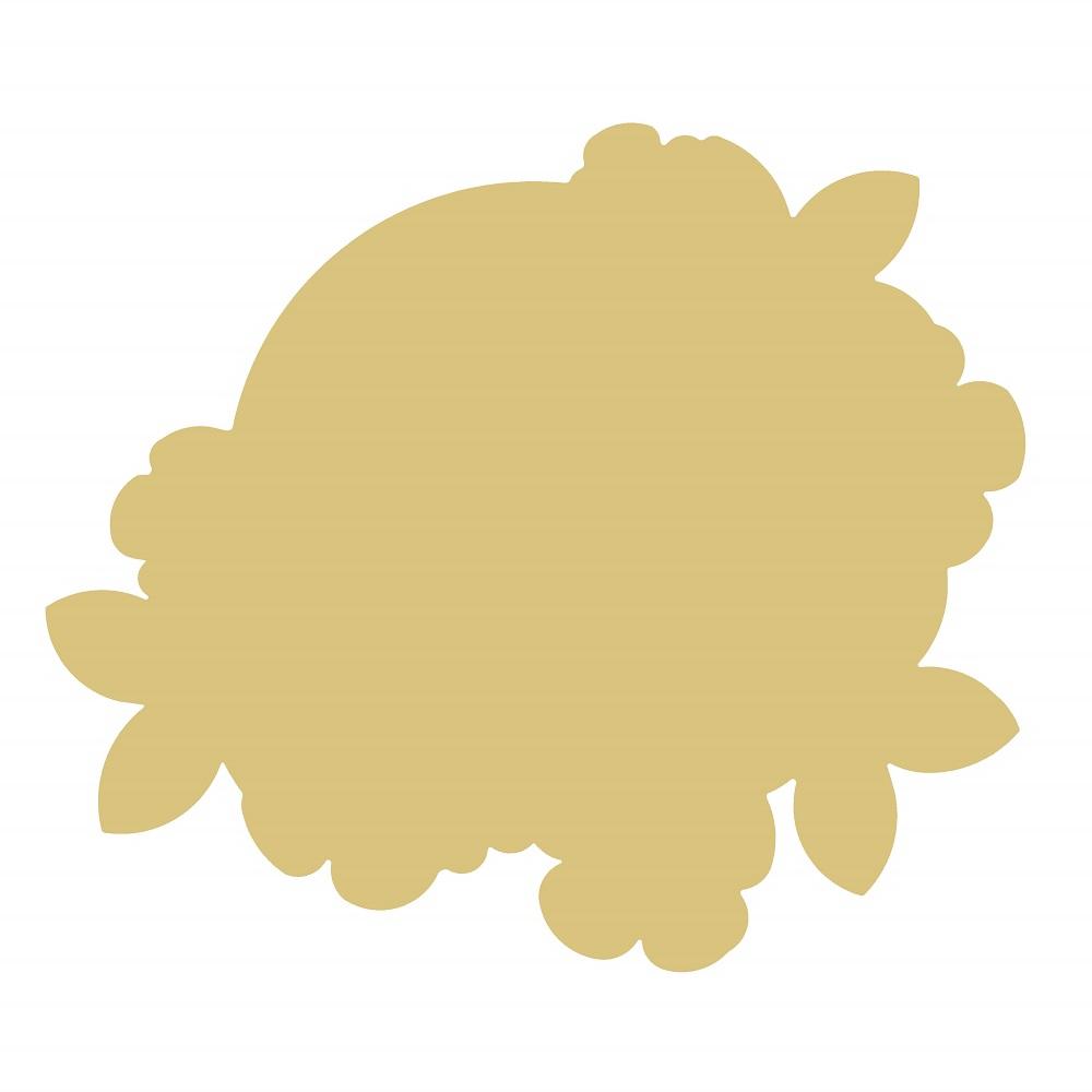 Basic Shape Circle Flower MDF Cutout Floral Silhouette - Unfinished For DIY