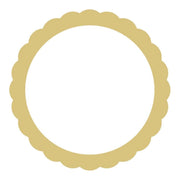 Basic Shape Circle MDF Cutout Scalloped Edge Frame - Unfinished For DIY