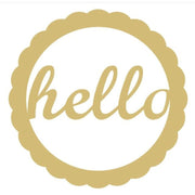Basic Shape Circle MDF Cutout Hello - Unfinished For DIY