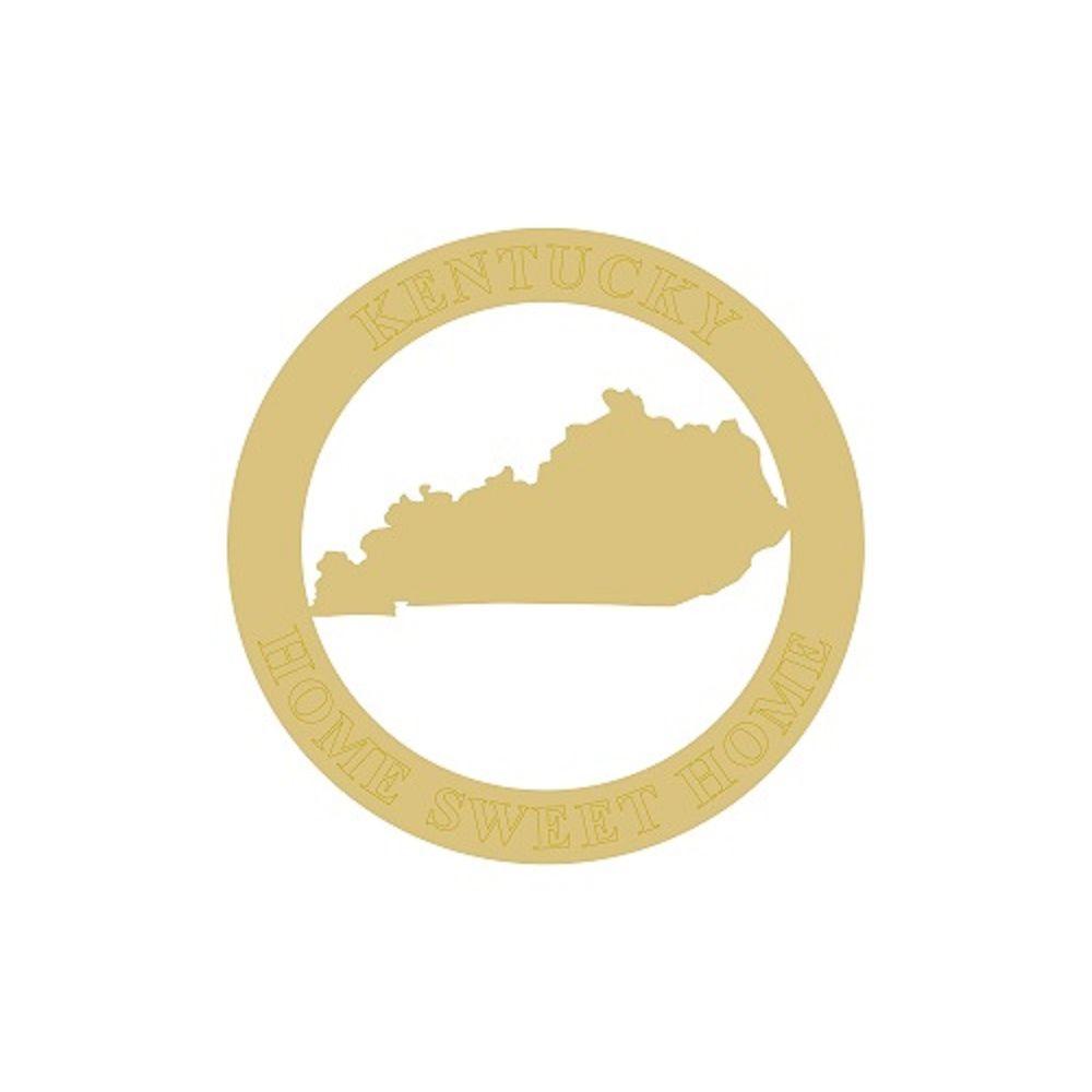 Basic Shape Circle Frame MDF Cutout Alabama State Home Sweet Home - Unfinished For DIY