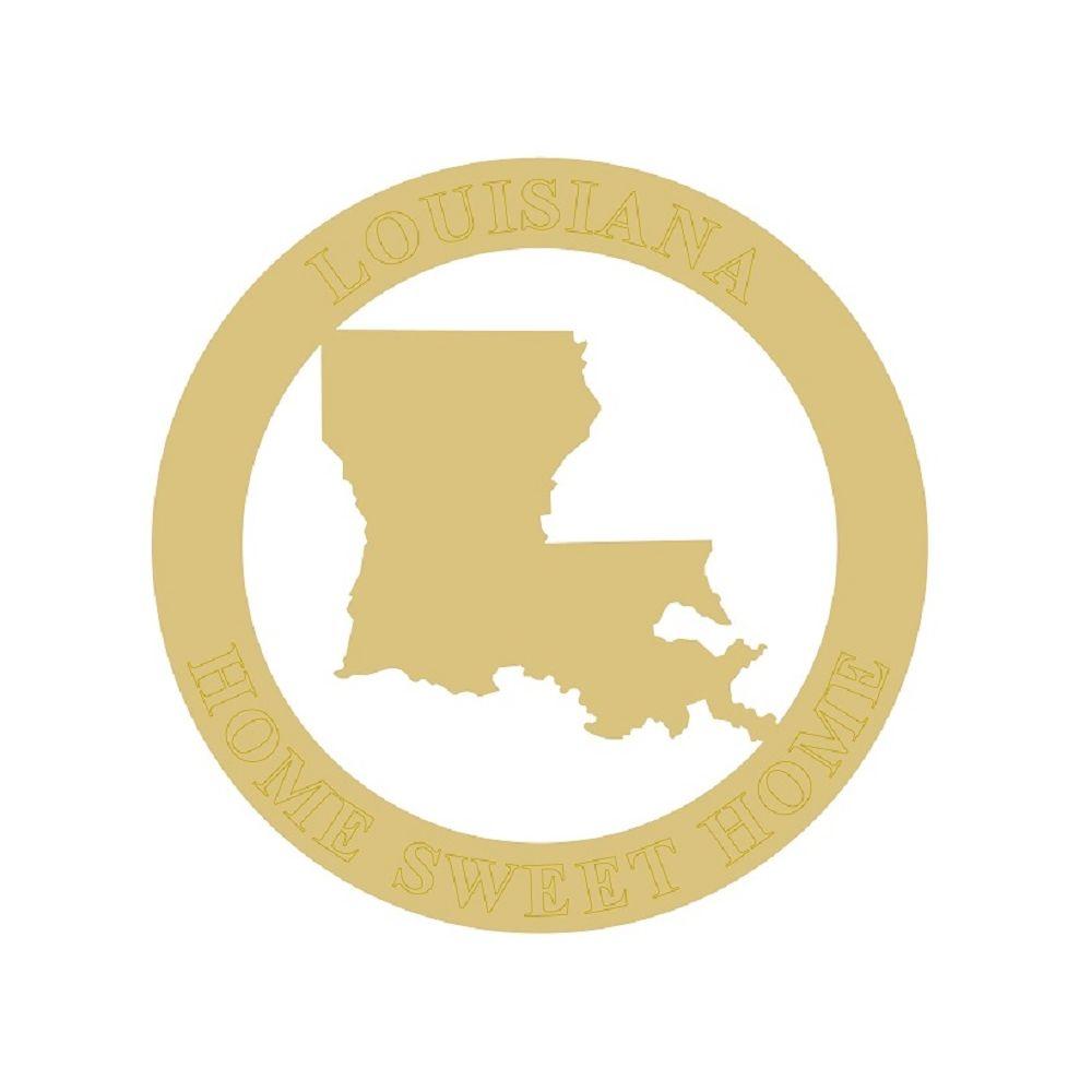 Basic Shape Circle Frame MDF Cutout Alabama State Home Sweet Home - Unfinished For DIY