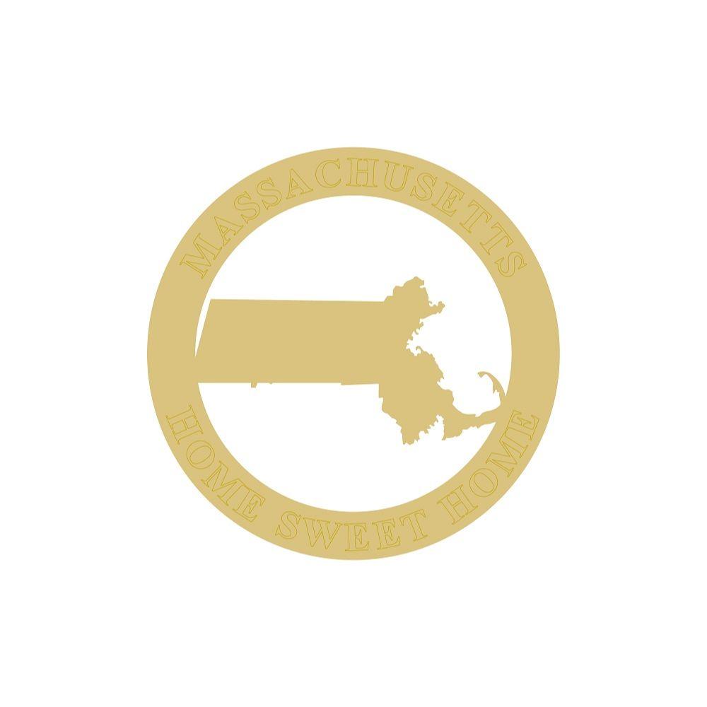 Basic Shape Circle Frame MDF Cutout Alabama State Home Sweet Home - Unfinished For DIY