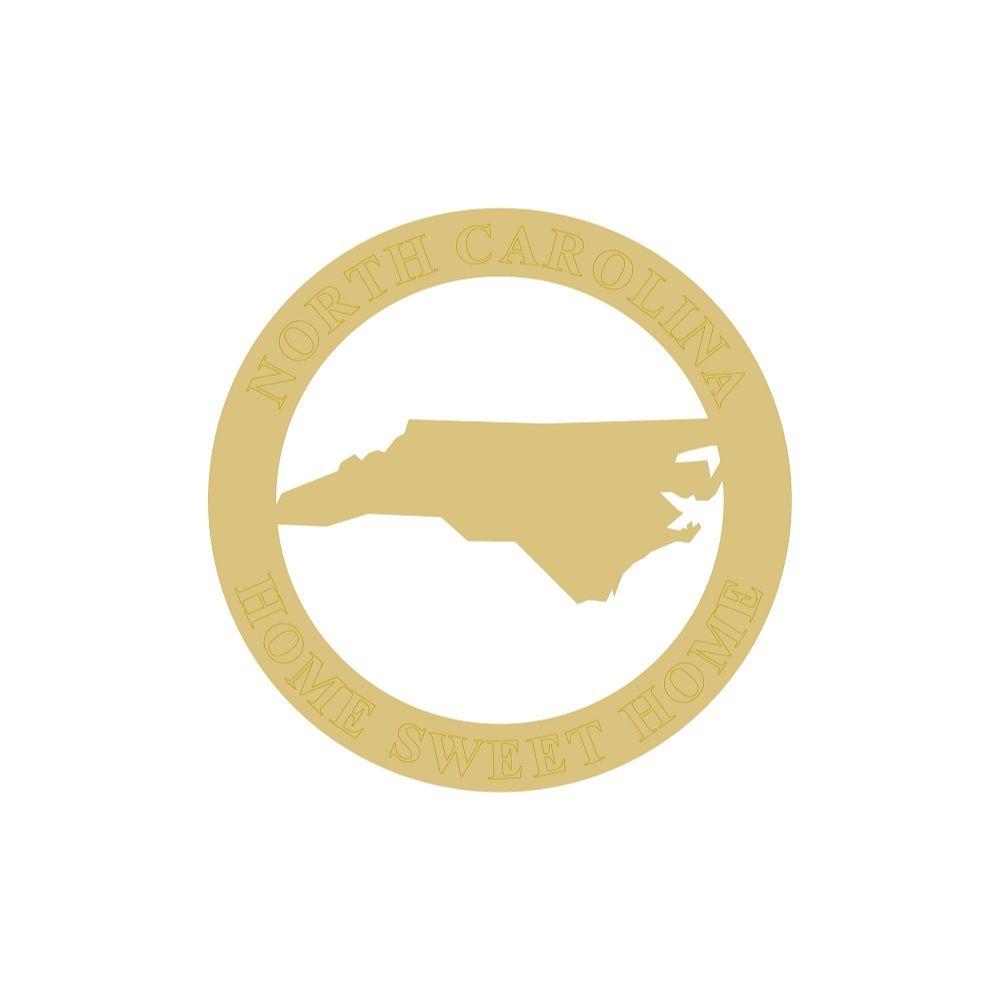 Basic Shape Circle Frame MDF Cutout Alabama State Home Sweet Home - Unfinished For DIY