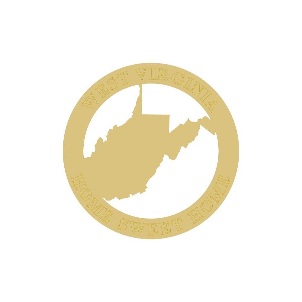 Basic Shape Circle Frame MDF Cutout Alabama State Home Sweet Home - Unfinished For DIY