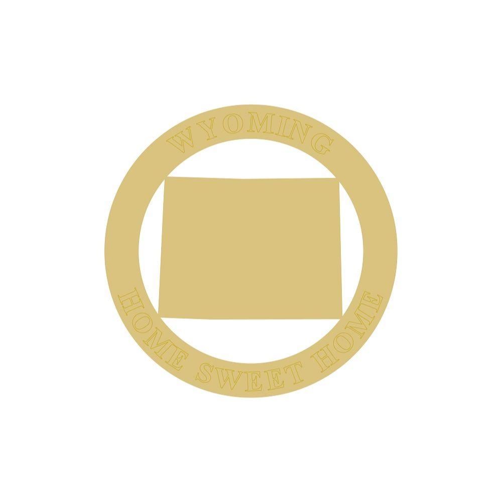 Basic Shape Circle Frame MDF Cutout Alabama State Home Sweet Home - Unfinished For DIY