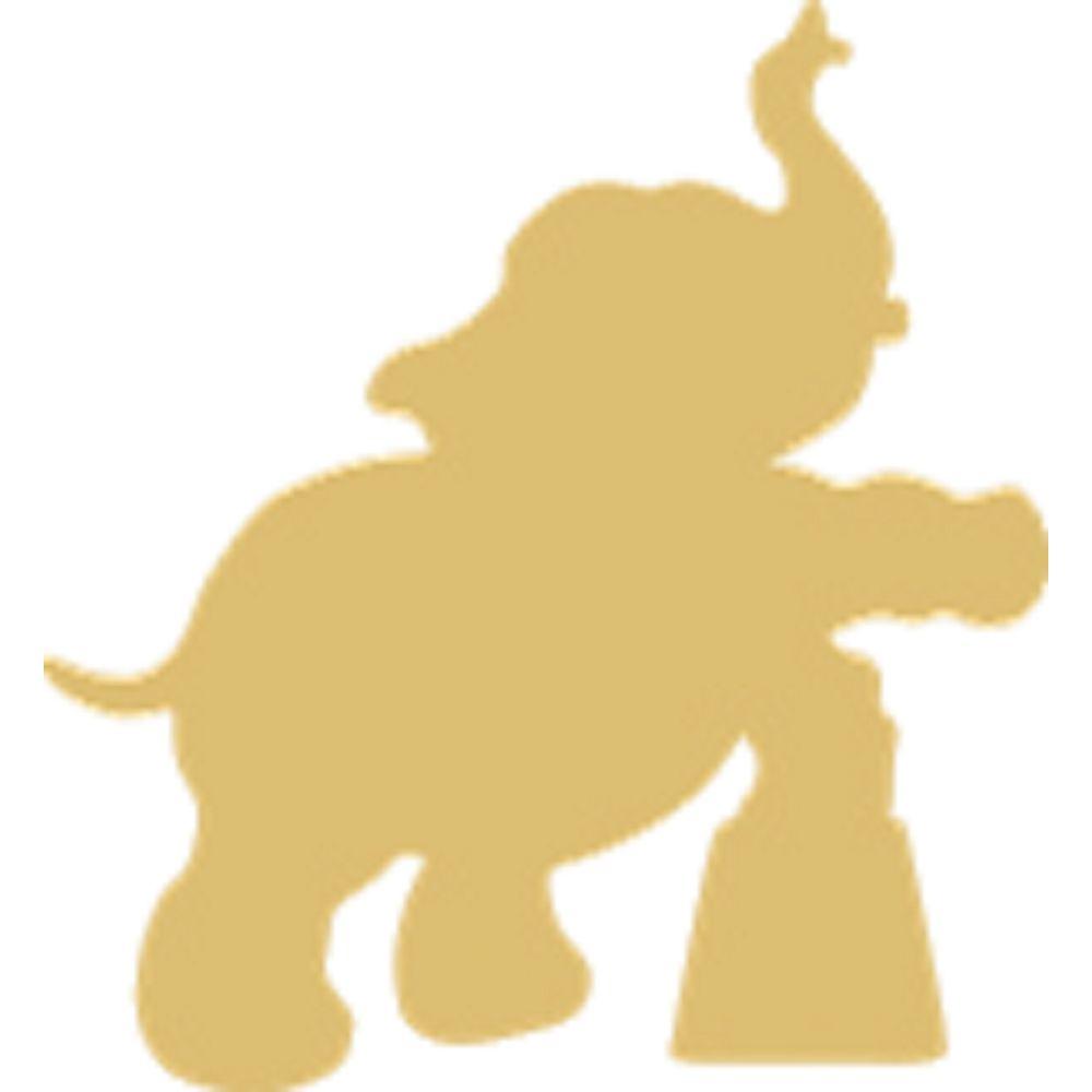 Basic Shape Circus Elephant MDF Cutout Silhouette - Unfinished For DIY