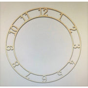 Basic Shape Round MDF Cutout Clock Overlay - Unfinished For DIY