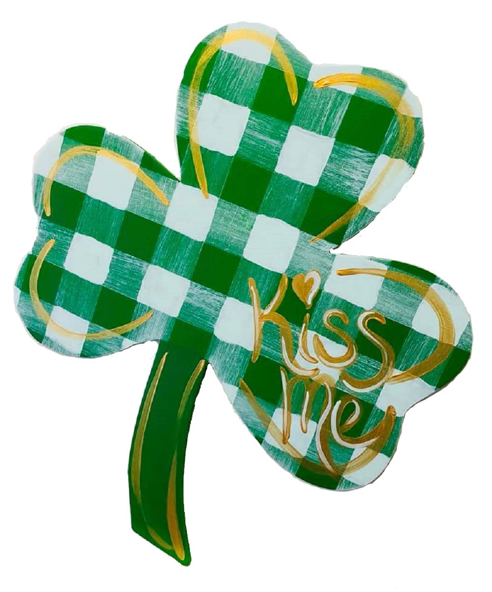 Basic Shape Shamrock MDF Cutout Clover Silhouette Style 1 - Unfinished For DIY