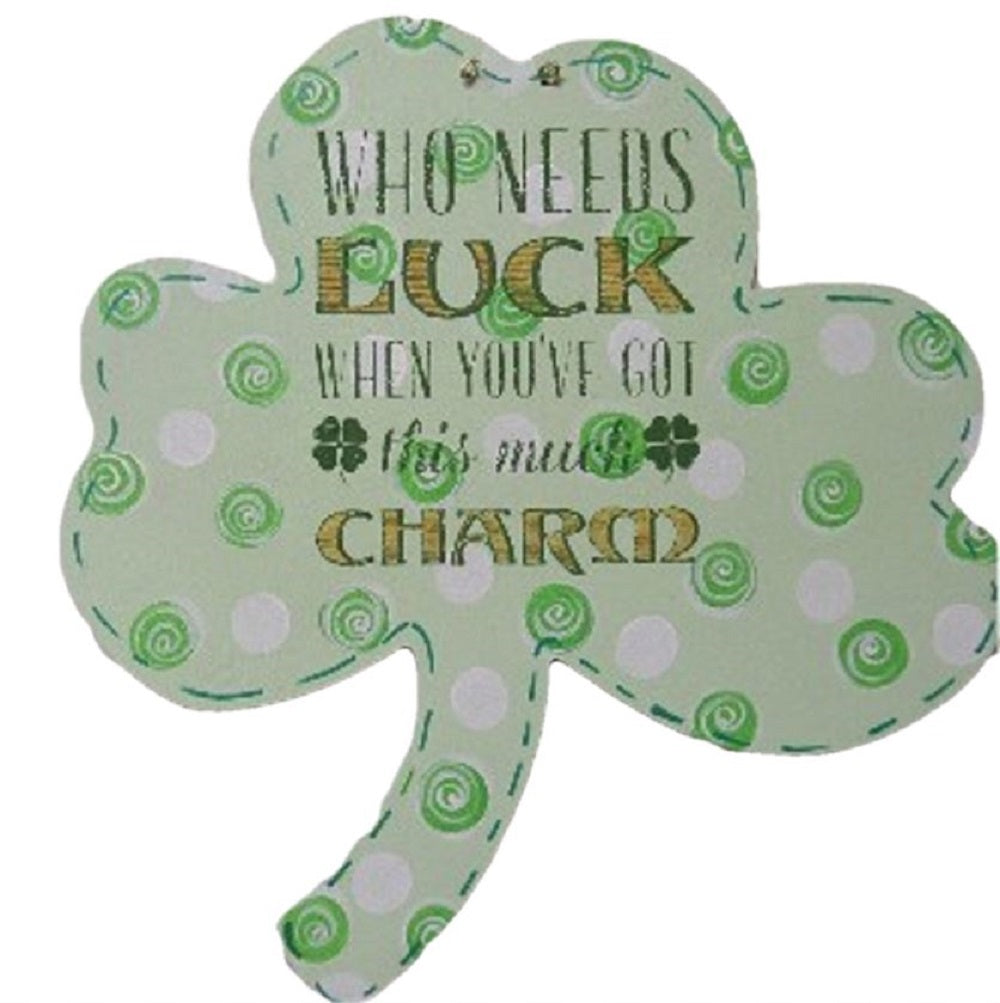 Basic Shape Shamrock MDF Cutout Clover Silhouette Style 1 - Unfinished For DIY