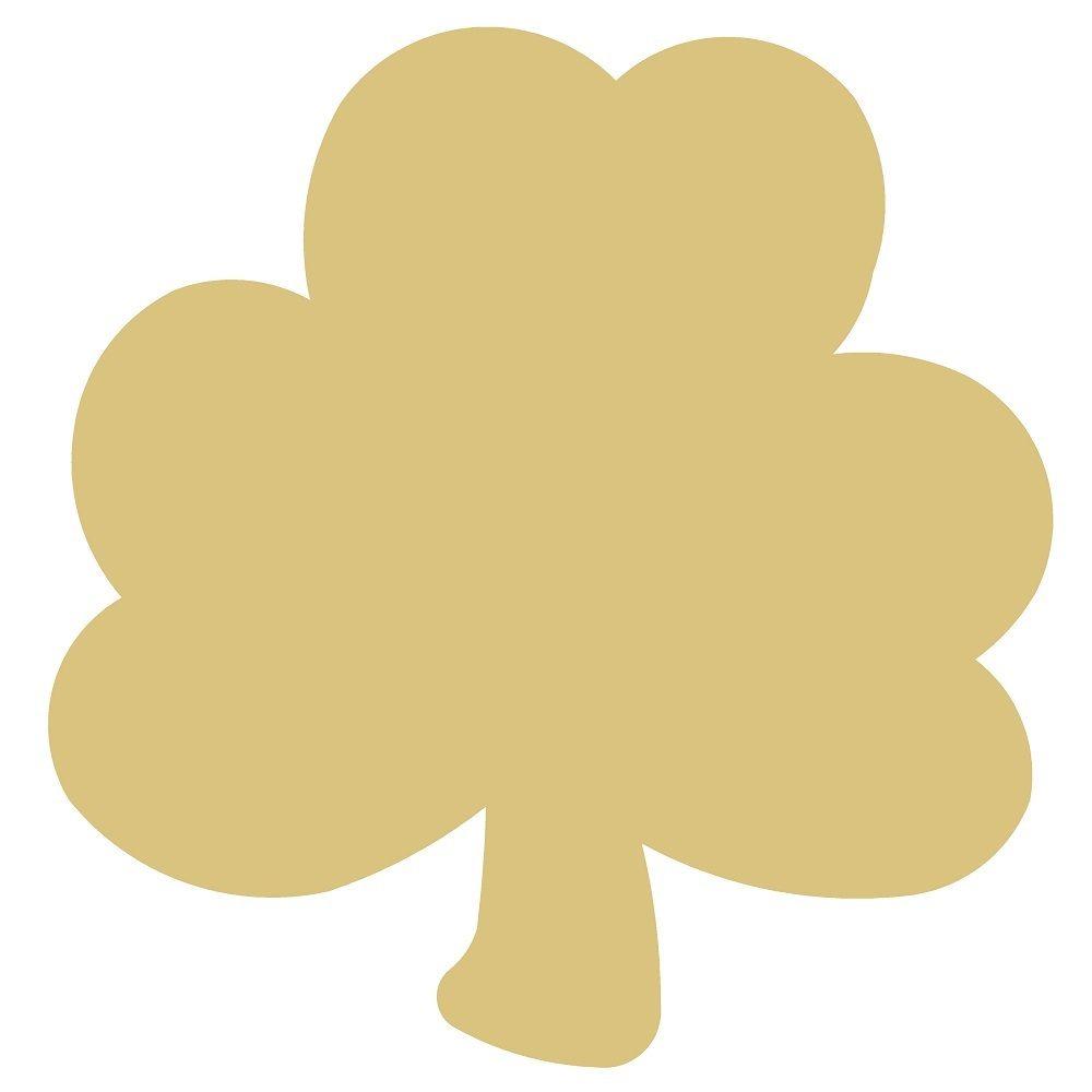 Basic Shape Four-Leaf Clover MDF Cutout Shamrock Silhouette - Unfinished For DIY