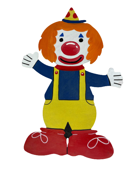 Basic Shape Clown MDF Cutout Silhouette - Unfinished For DIY