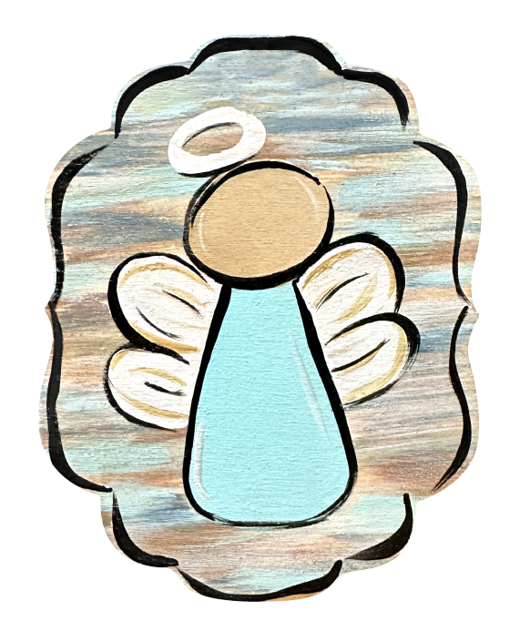 CRAFTY N BLESSED ANGEL ON PLAQUE