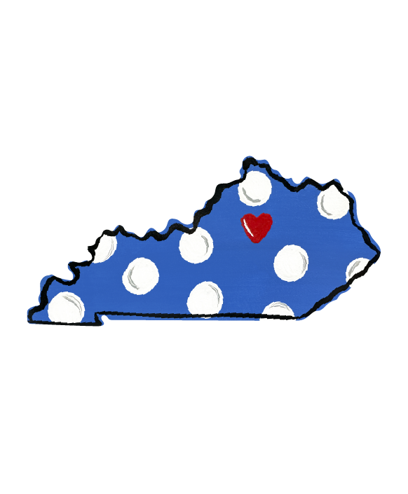 CRAFTY N BLESSED BLUE KENTUCKY WITH RED HEART