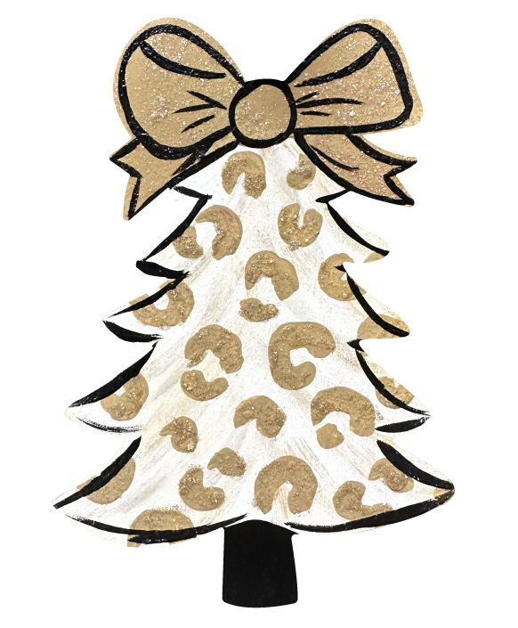 CRAFTY N BLESSED CHRISTMAS TREE WITH ANIMAL PRINT