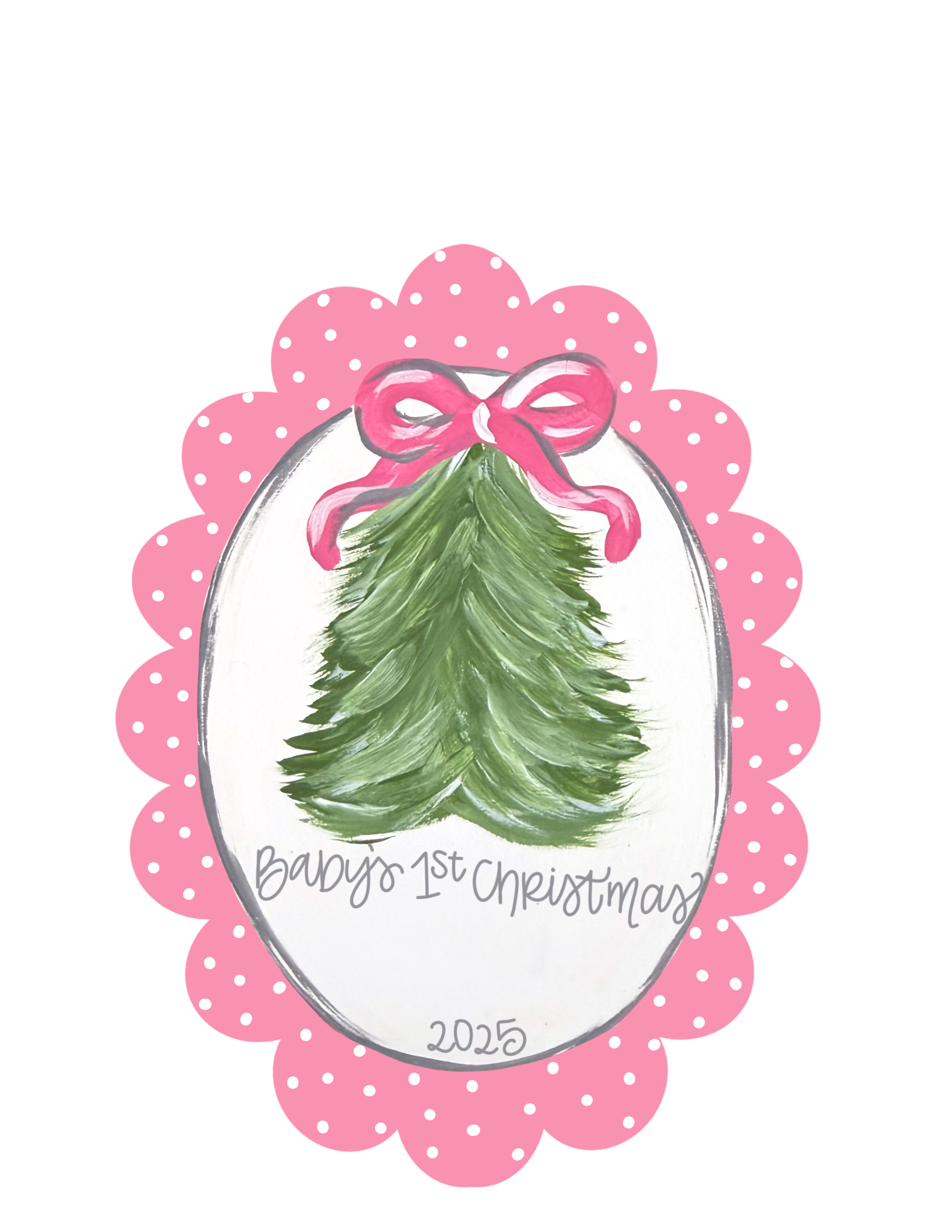 CRAFTY N BLESSED PINK BABY'S FIRST CHRISTMAS