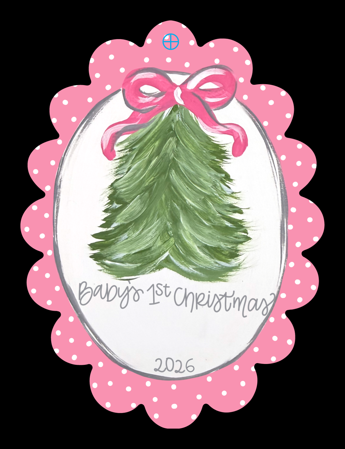 CRAFTY N BLESSED PINK BABY'S FIRST CHRISTMAS