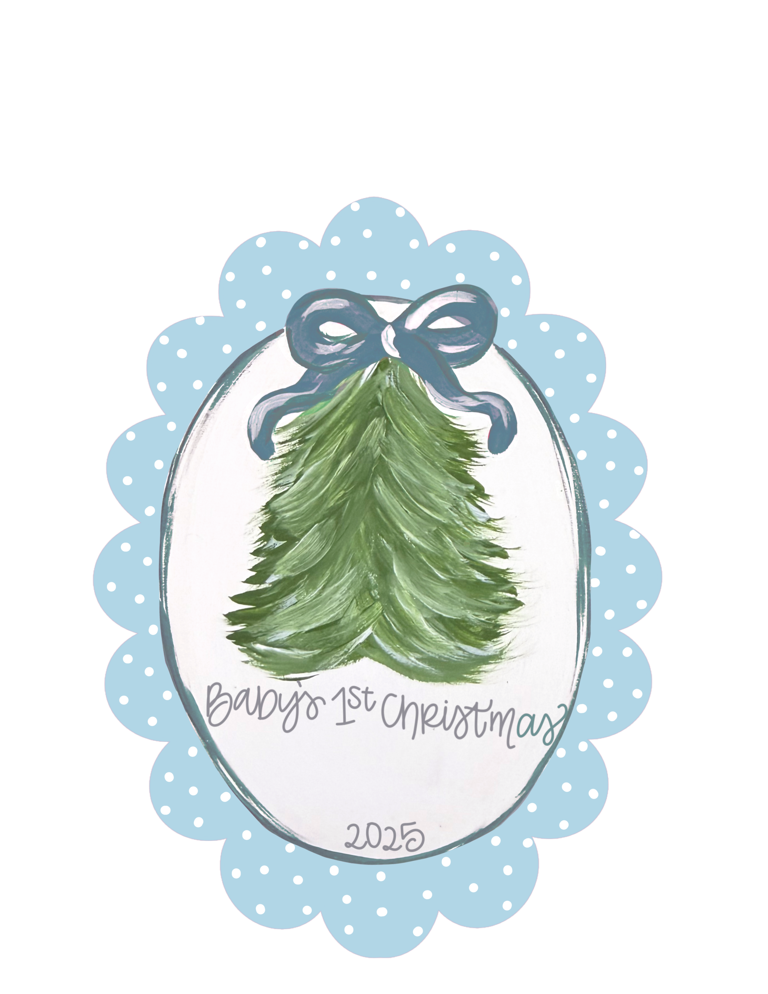 CRAFTY N BLESSED BLUE BABY'S FIRST CHRISTMAS