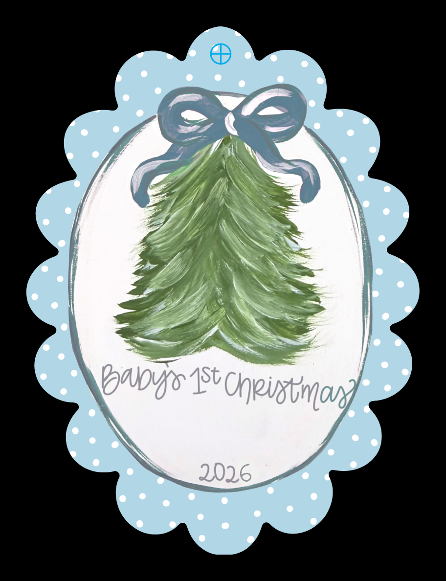 CRAFTY N BLESSED BLUE BABY'S FIRST CHRISTMAS