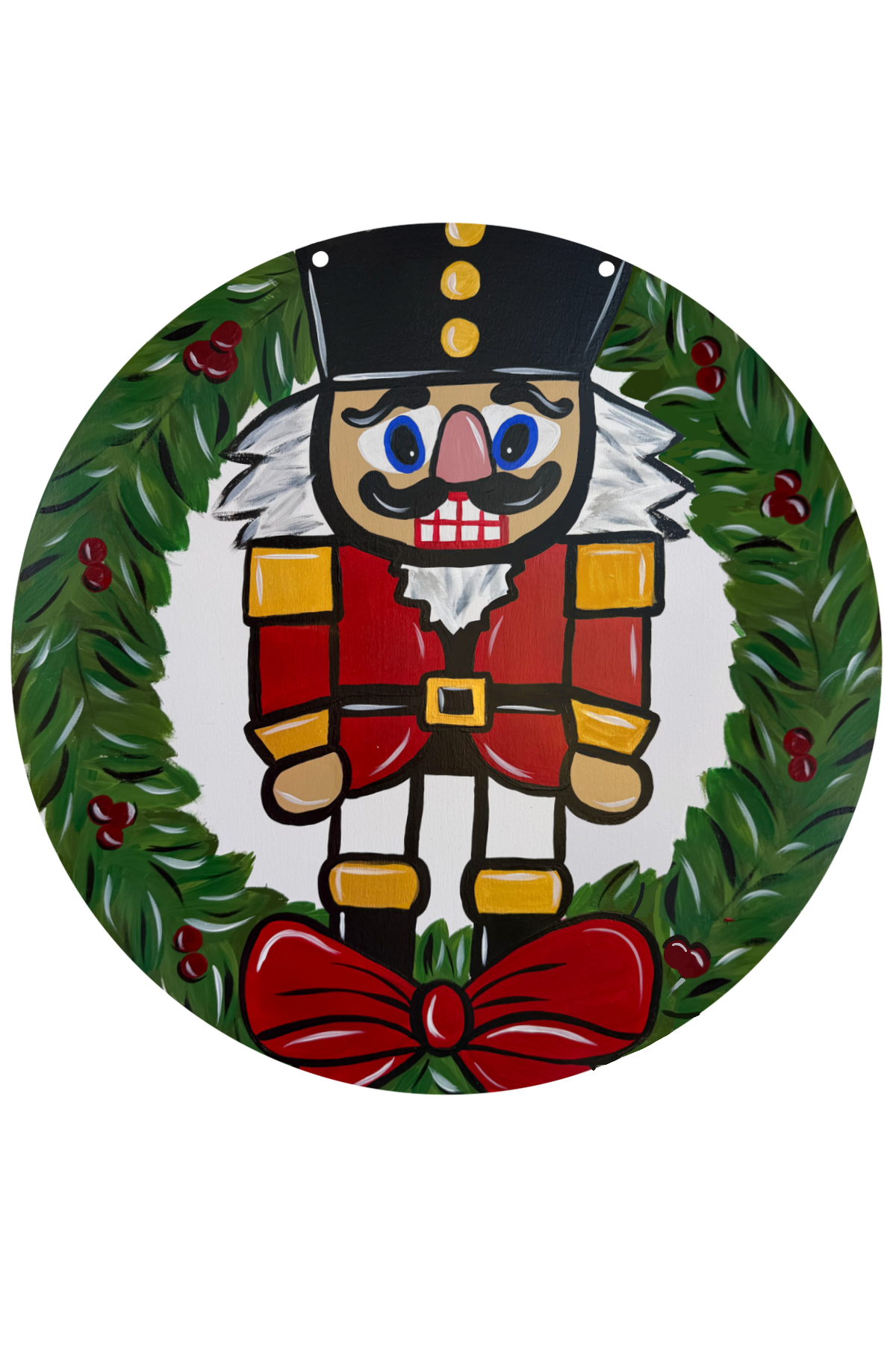 CRAFTY N BLESSED NUT CRACKER IN WREATH