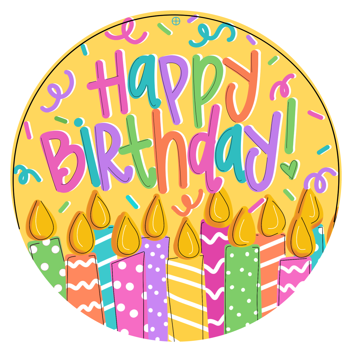 CRAFTY N BLESSED HAPPY BIRTHDAY WITH CANDLES