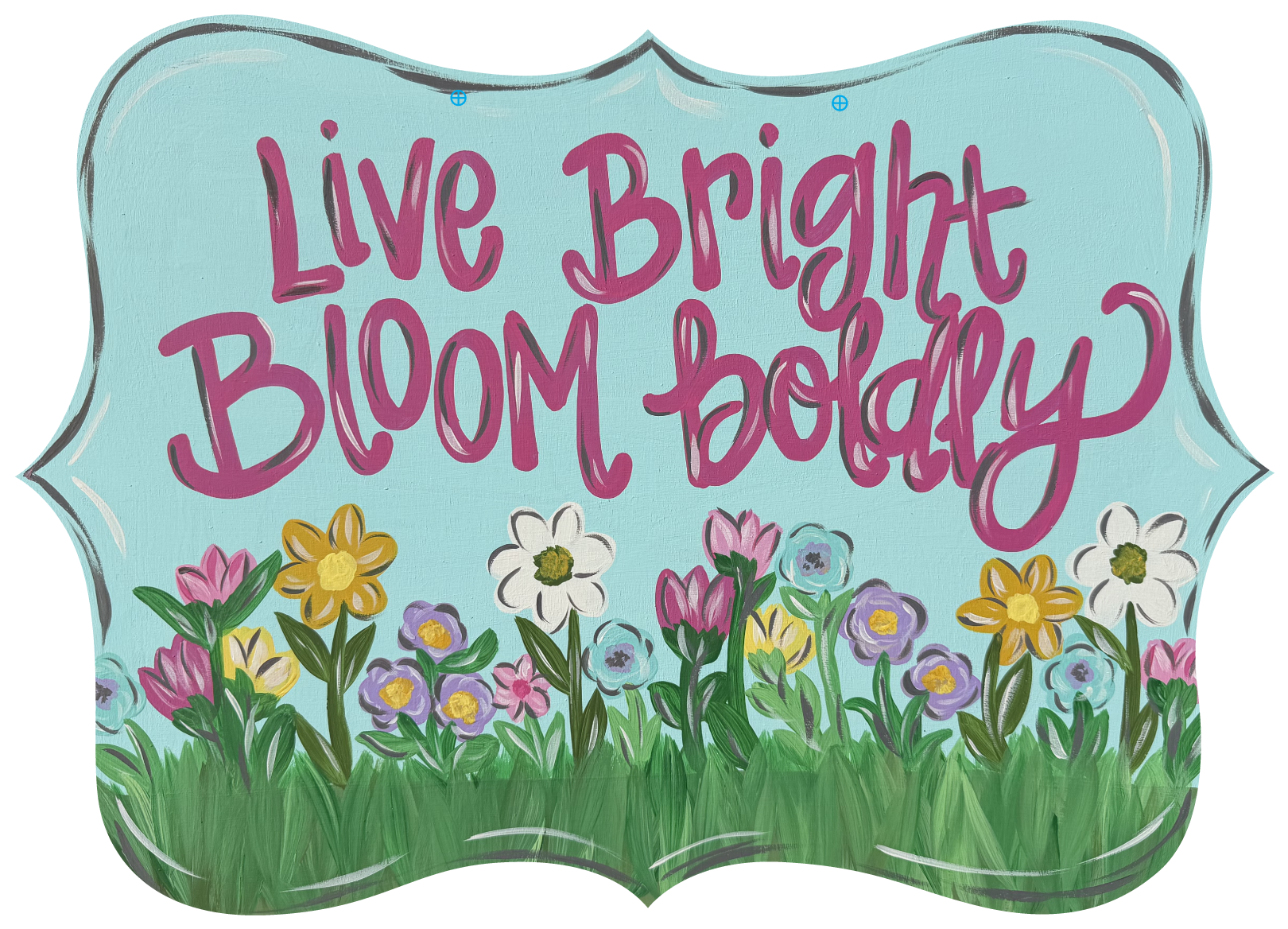 CRAFTY N BLESSED LIVE BRIGHT BLOOM PLAQUE