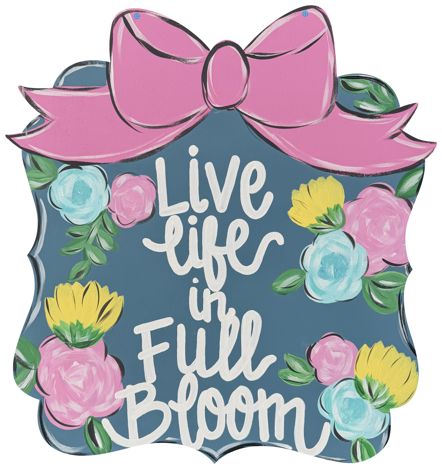 CRAFTY N BLESSED LIVE LIFE IN FULL BLOOM PLAQUE