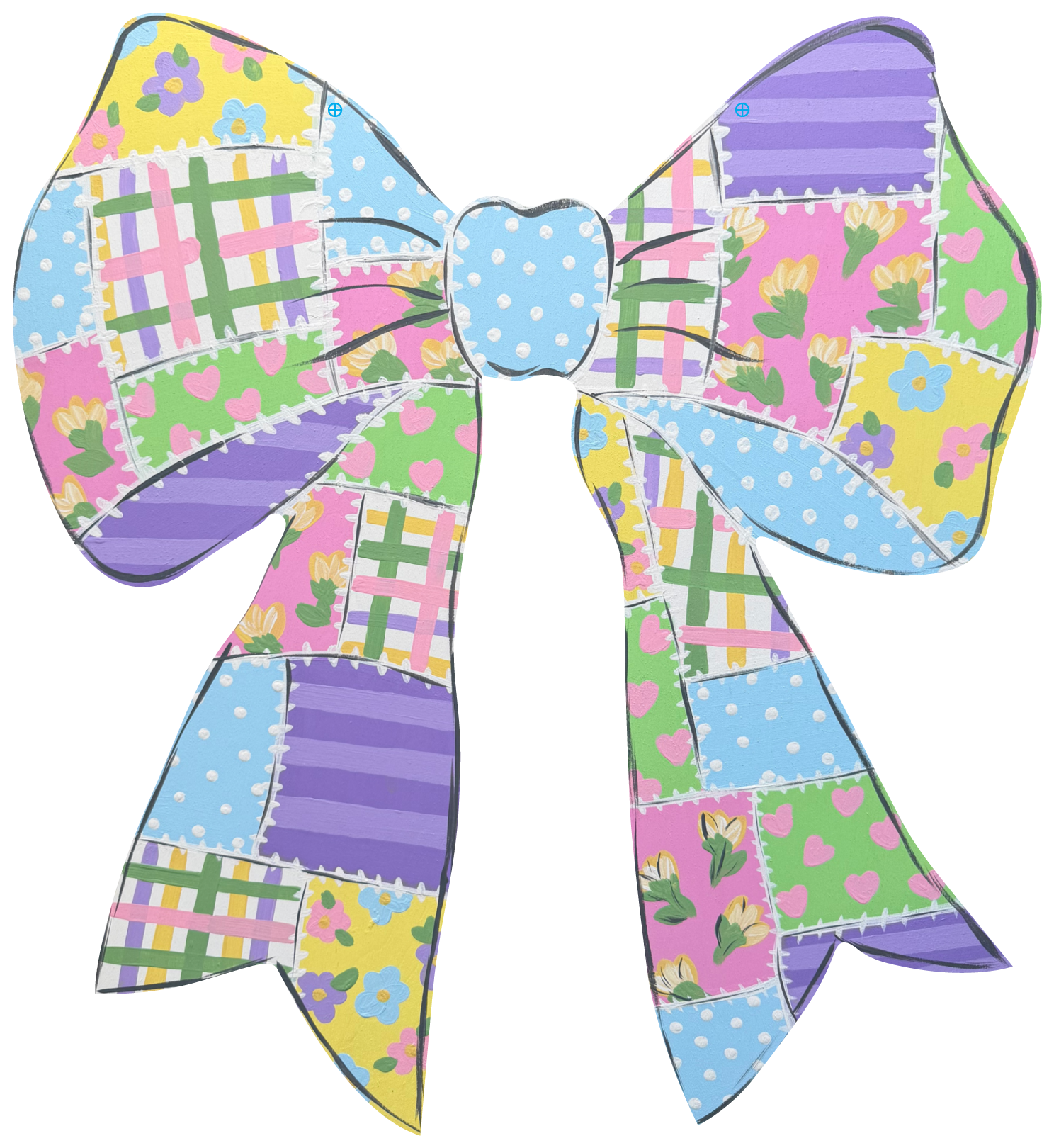CRAFTY N BLESSED BOW WITH QUILT PATTERNS