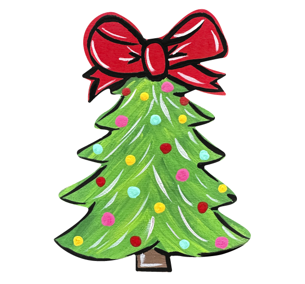 CRAFTY N BLESSED TREE WITH RED BOW