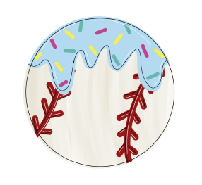 CRAFTY N BLESSED BASEBALL WITH SPRINKLES