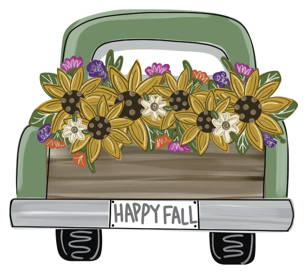 CRAFTY N BLESSED HAPPY FALL TRUCK