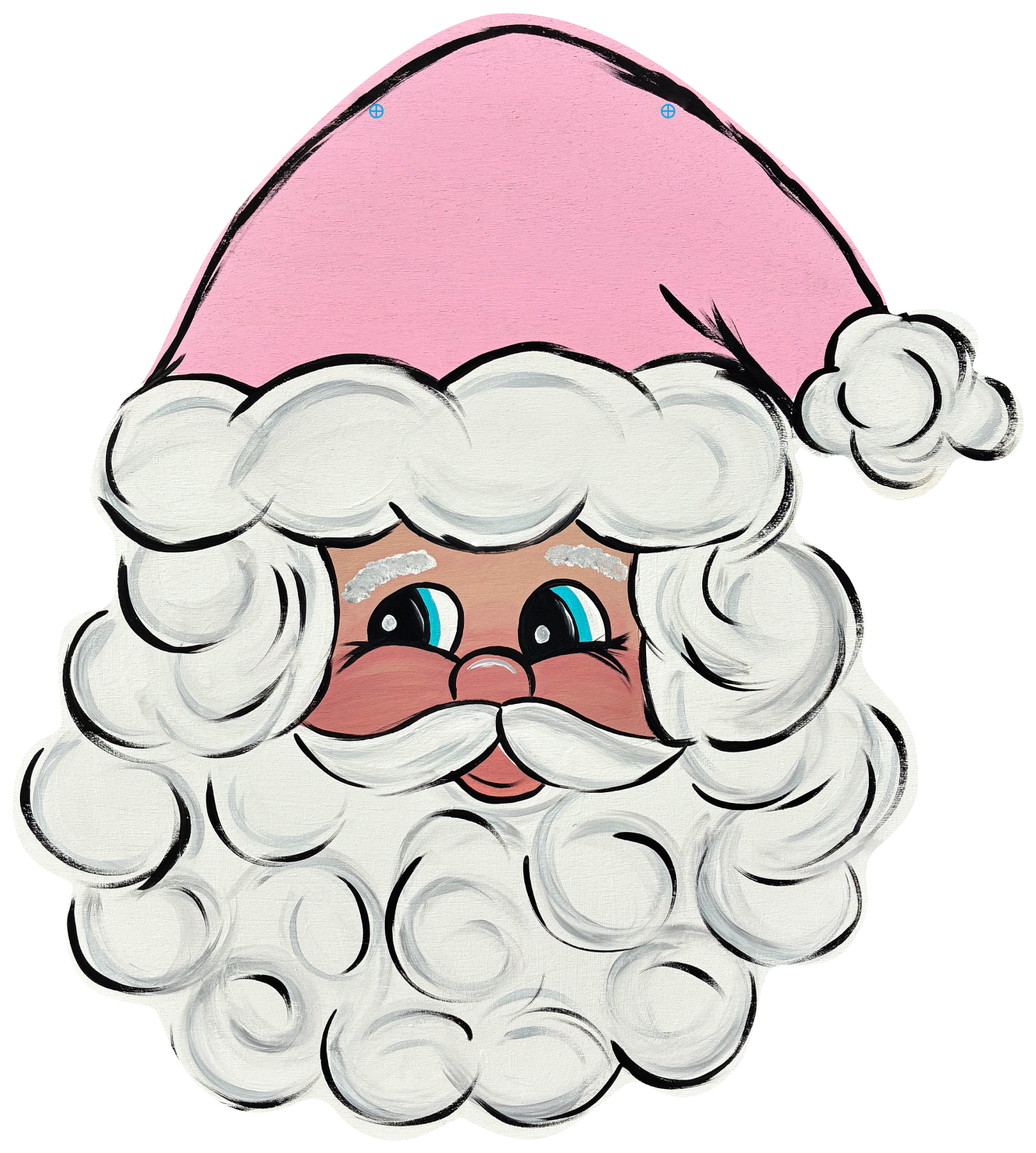 CRAFTY N BLESSED PINK SANTA HEAD