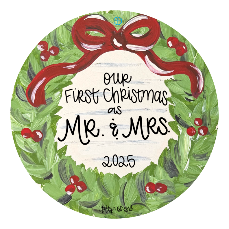 CRAFTY N BLESSED MR & MRS FIRST CHRISTMAS