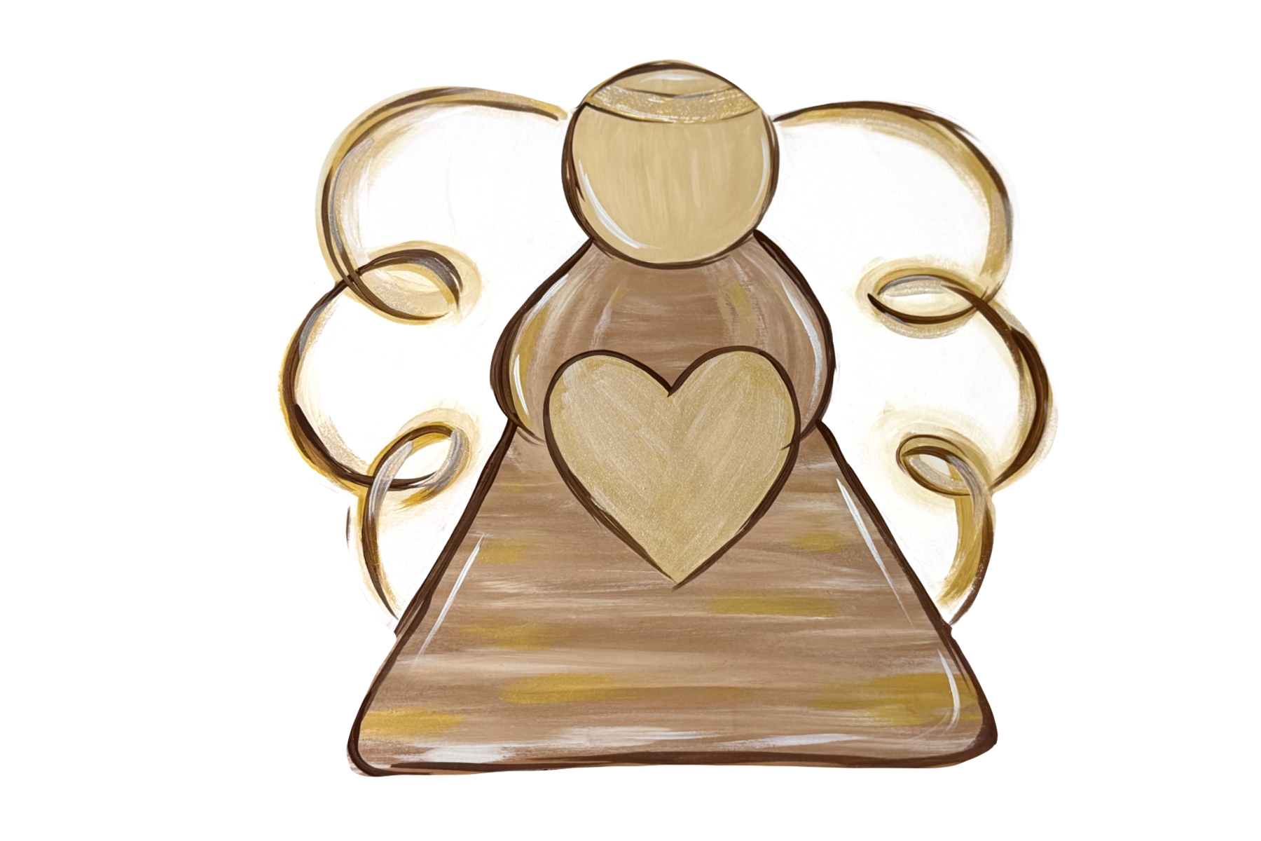 CRAFTY N BLESSED ANGEL HOLDING HEART