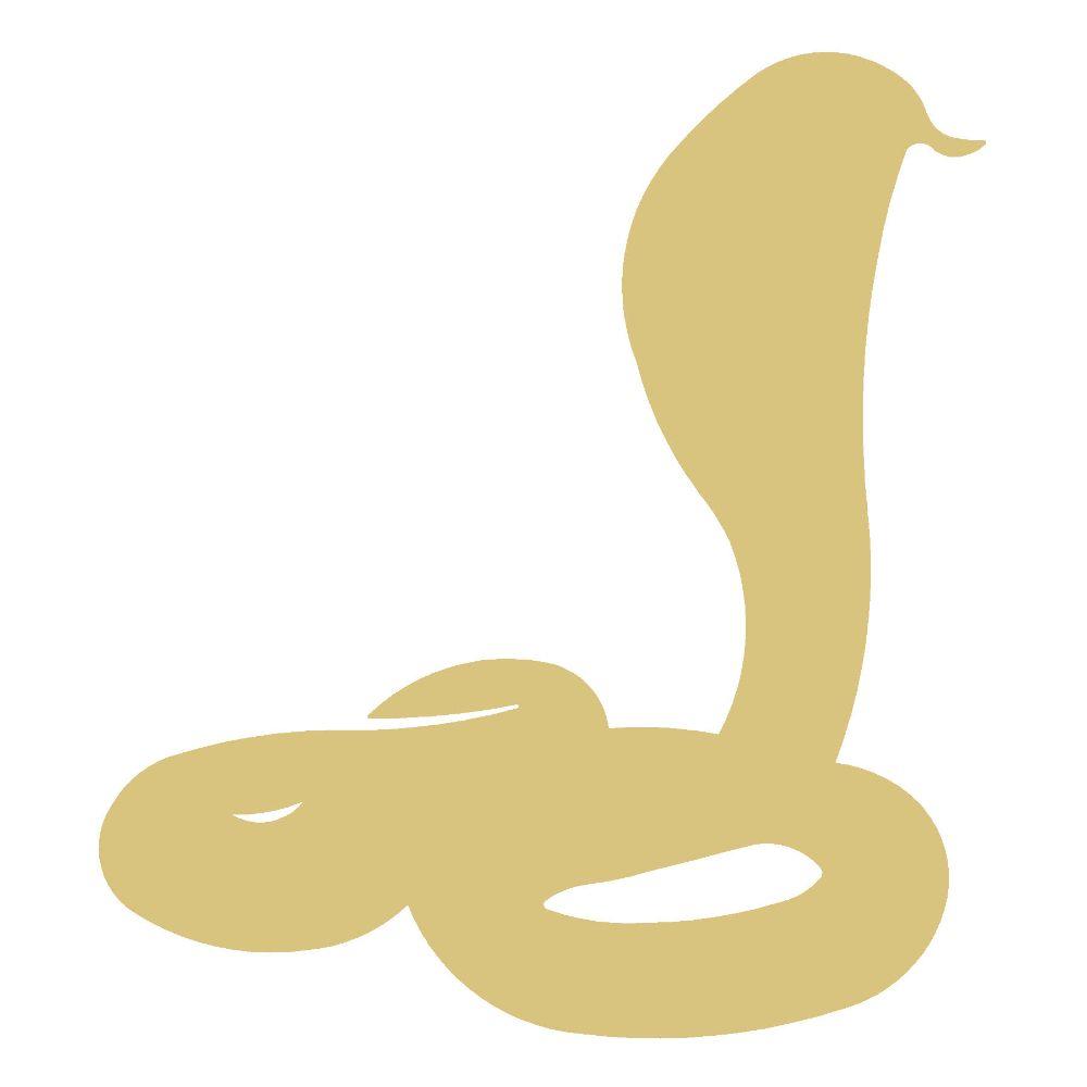 Basic Shape Cobra MDF Cutout Silhouette - Unfinished For DIY