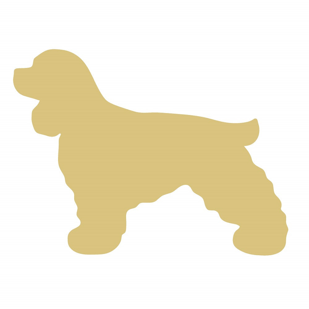 Basic Shape Cocker Spaniel MDF Cutout Silhouette - Unfinished For DIY