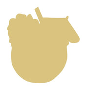 Basic Shape Coconut Drink MDF Cutout With Straw - Unfinished For DIY