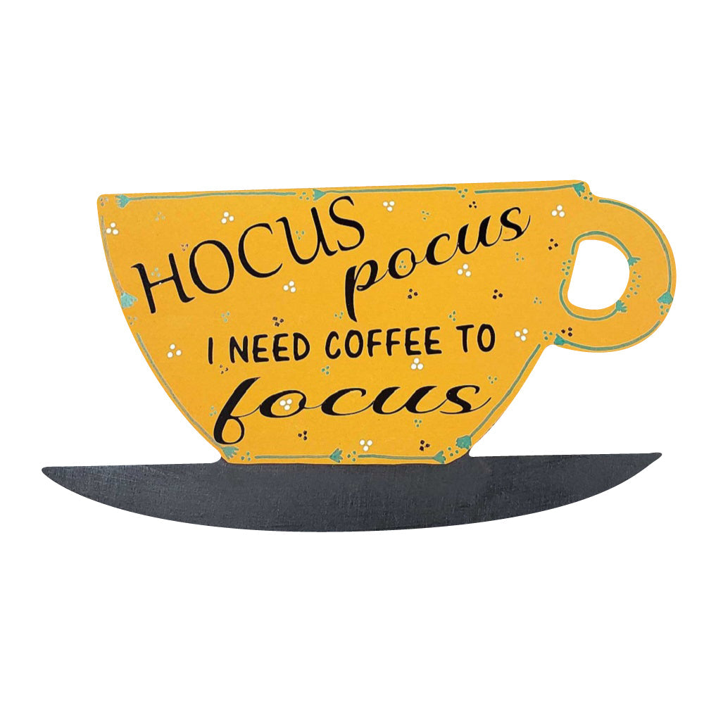 Basic Shape Coffee Cup MDF Cutout With Saucer Silhouette - Unfinished For DIY