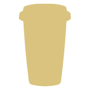 Basic Shape Coffee Cup MDF Cutout Silhouette Style 2 - Unfinished For DIY