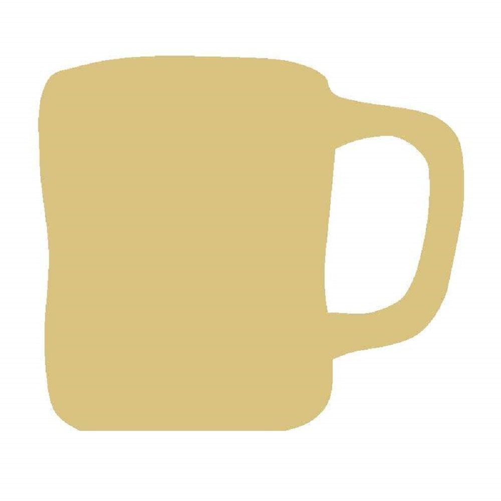 Basic Shape Mug MDF Cutout Coffee Cup Silhouette - Unfinished For DIY