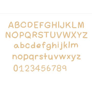 Basic Shape Cosmic Sans Font MDF Cutout Alphabet A-Z And Numbers 0-9 - Unfinished For DIY
