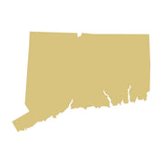 Basic Shape Connecticut MDF Cutout State Silhouette - Unfinished For DIY