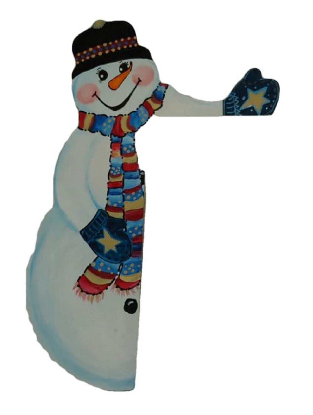 Basic Shape Corner Snowman MDF Cutout Winter Decor - Unfinished For DIY