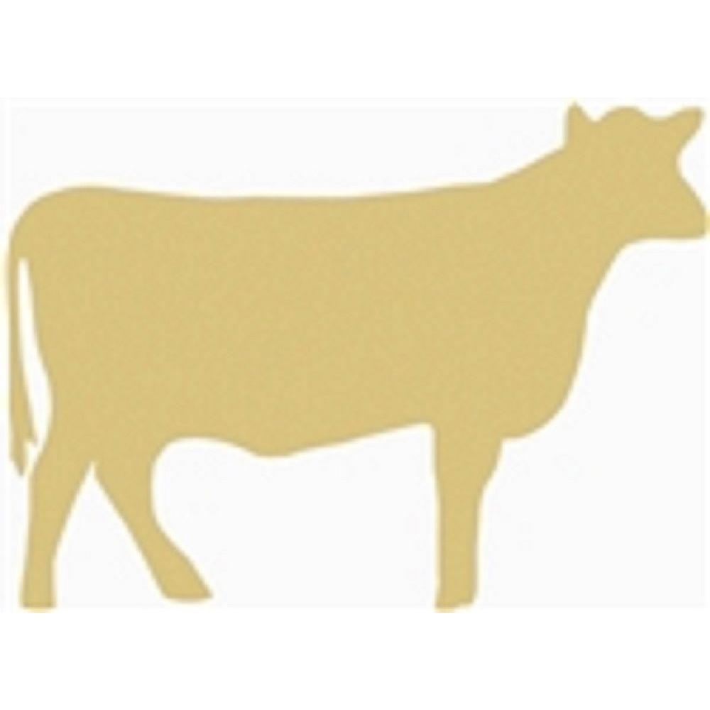 Basic Shape Cow MDF Cutout Silhouette Style 1 - Unfinished For DIY