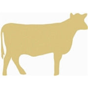 Basic Shape Cow MDF Cutout Silhouette Style 1 - Unfinished For DIY