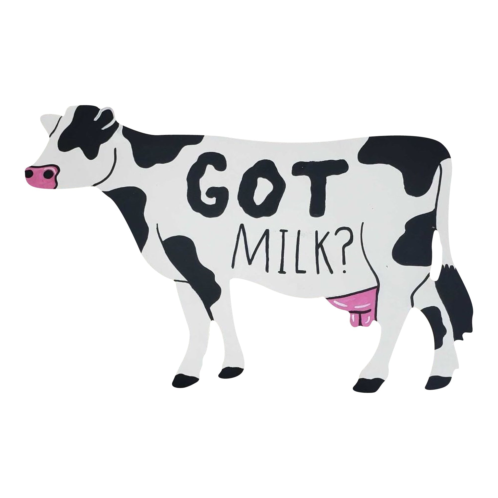 Basic Shape Cow MDF Cutout Silhouette Style 2 - Unfinished For DIY